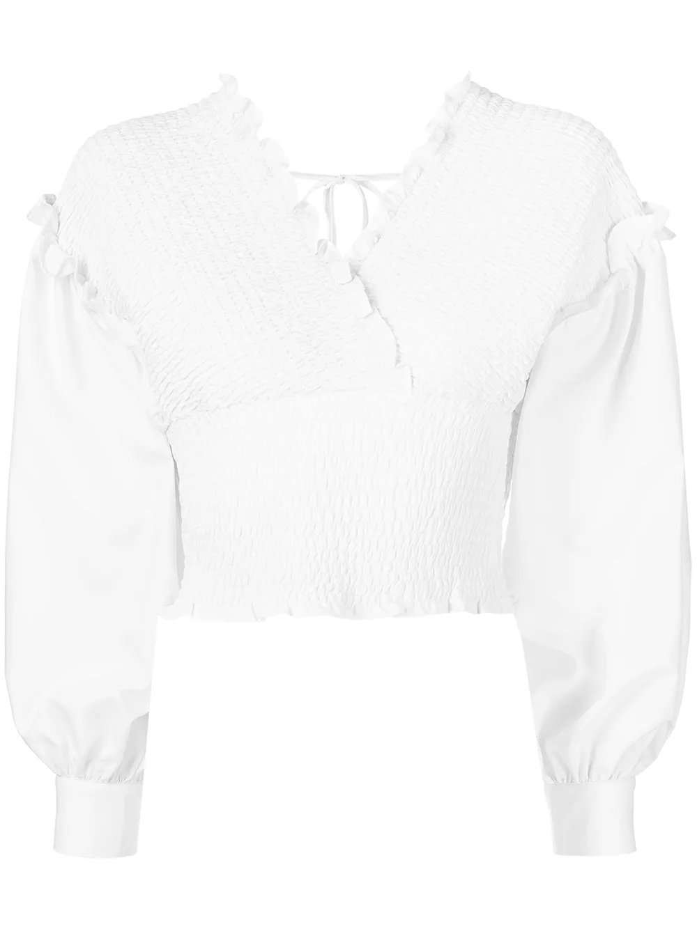 

b+ab blusa de tejido seersucker - Blanco