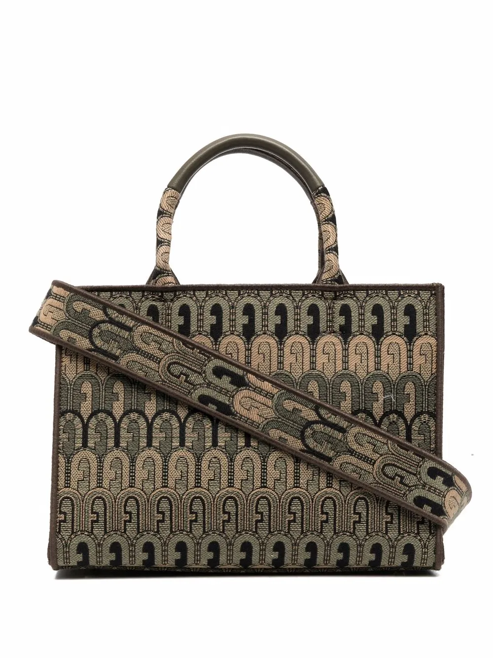 

Furla tote con logo en jacquard - Verde