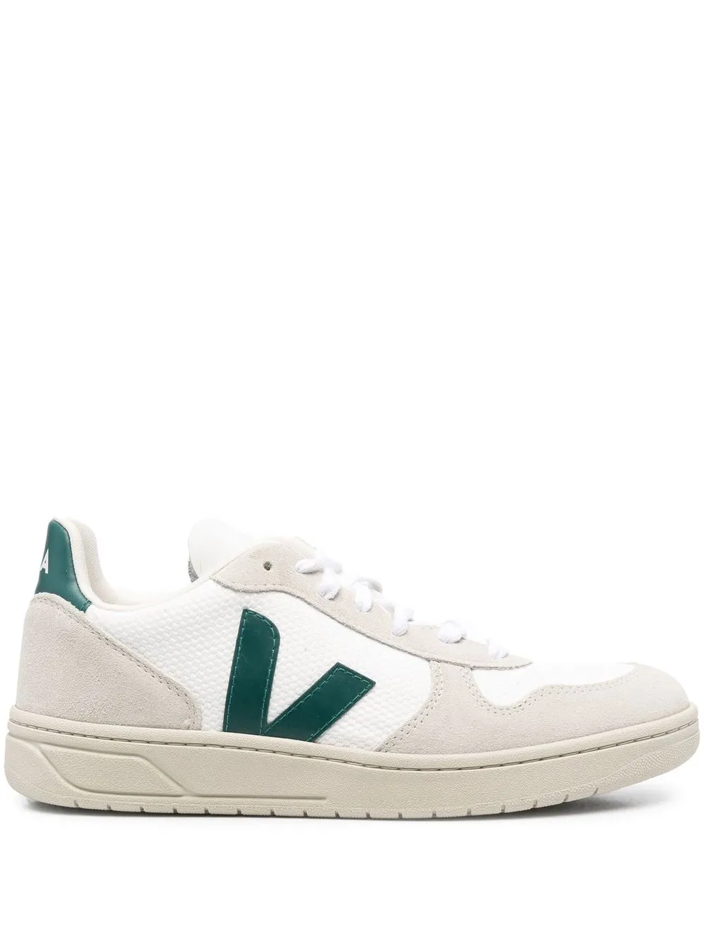 

VEJA V-10 B-Mesh leather sneakers - White