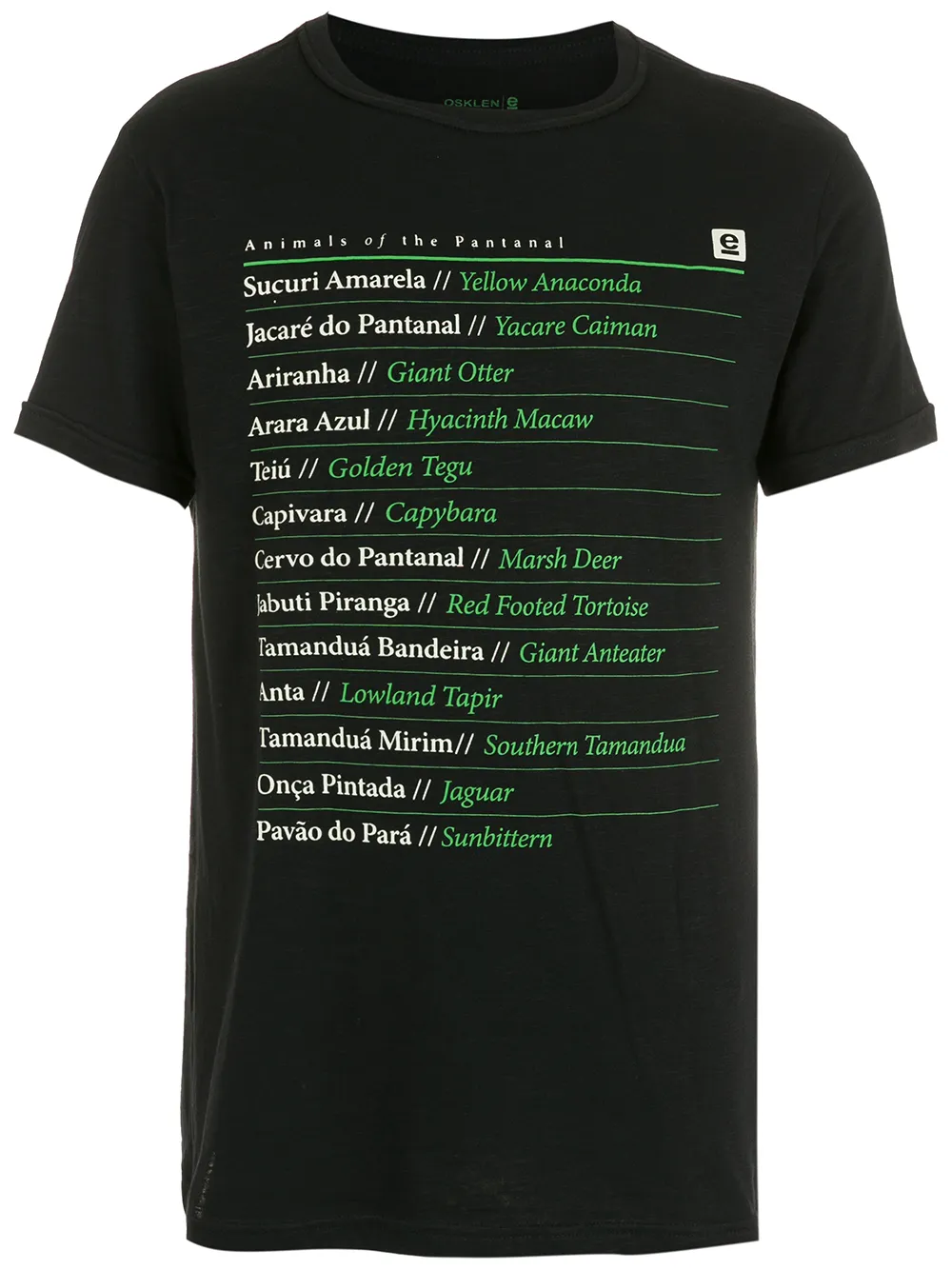 

Osklen Animals Of The Pantanal cotton T-shirt - Black