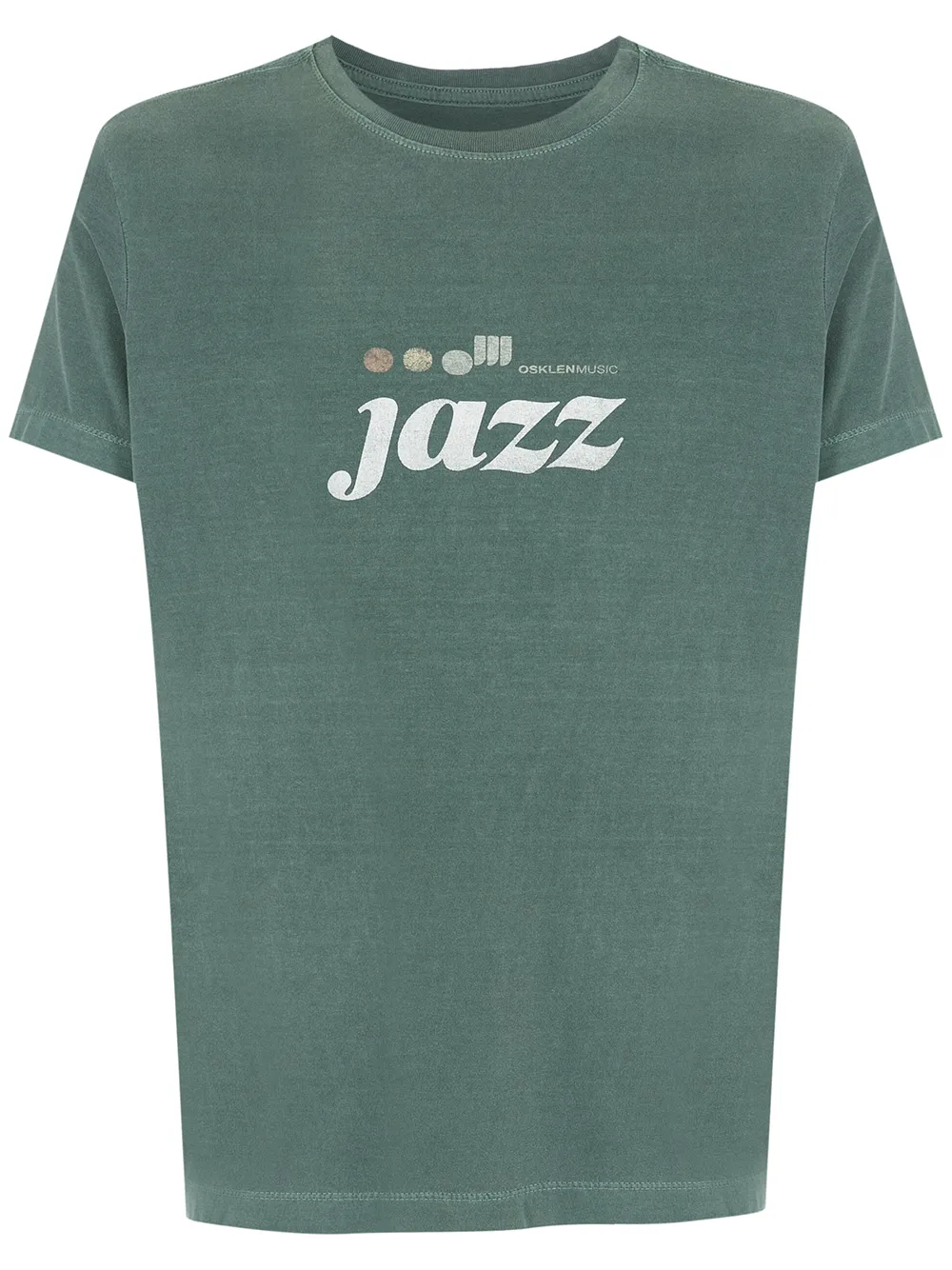 

Osklen slogan-print cotton T-shirt - Green