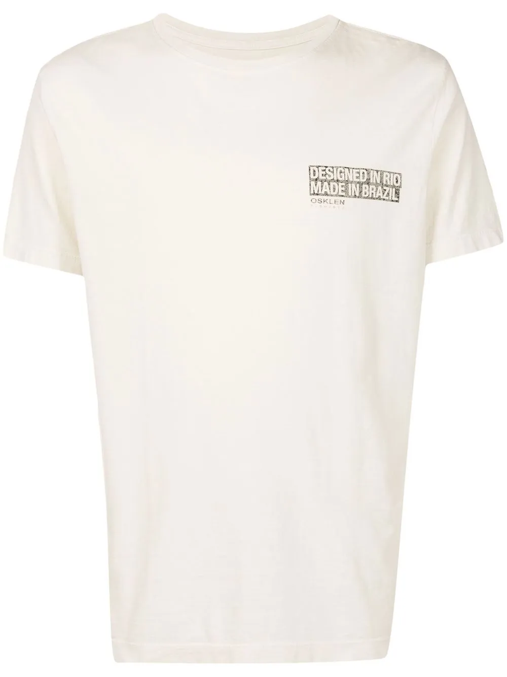 

Osklen slogan print T-shirt - Neutrals