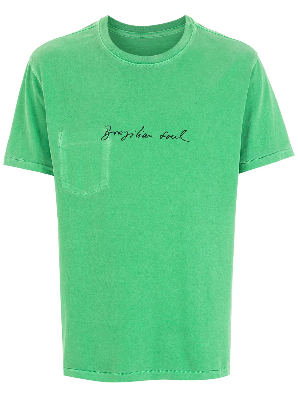 

Osklen faded slogan print T-shirt - Green