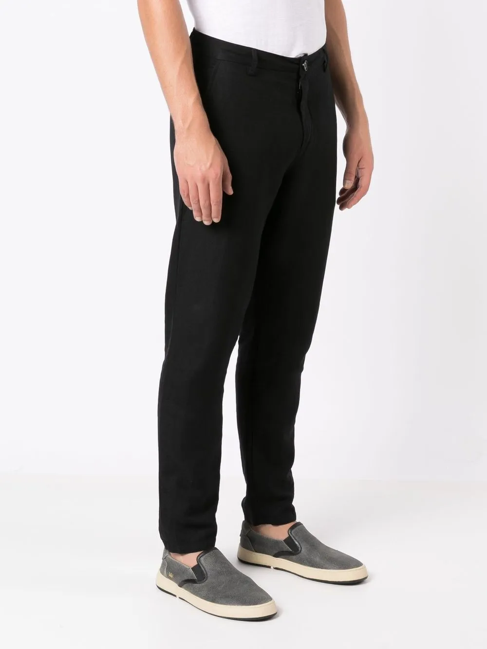 Osklen Tapered Linen Trousers In Black