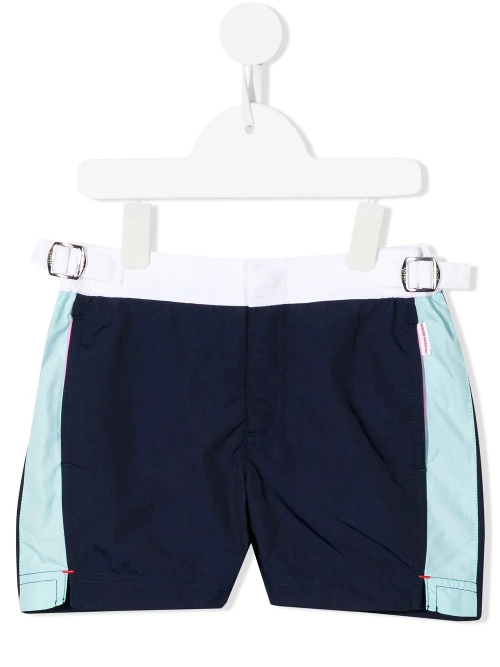 

Orlebar Brown Kids shorts de playa con cierre de hebilla - Azul