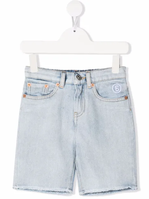 MM6 Maison Margiela Kids embroidered-logo shorts