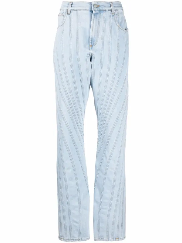 Mugler Panelled high-waisted Jeans 