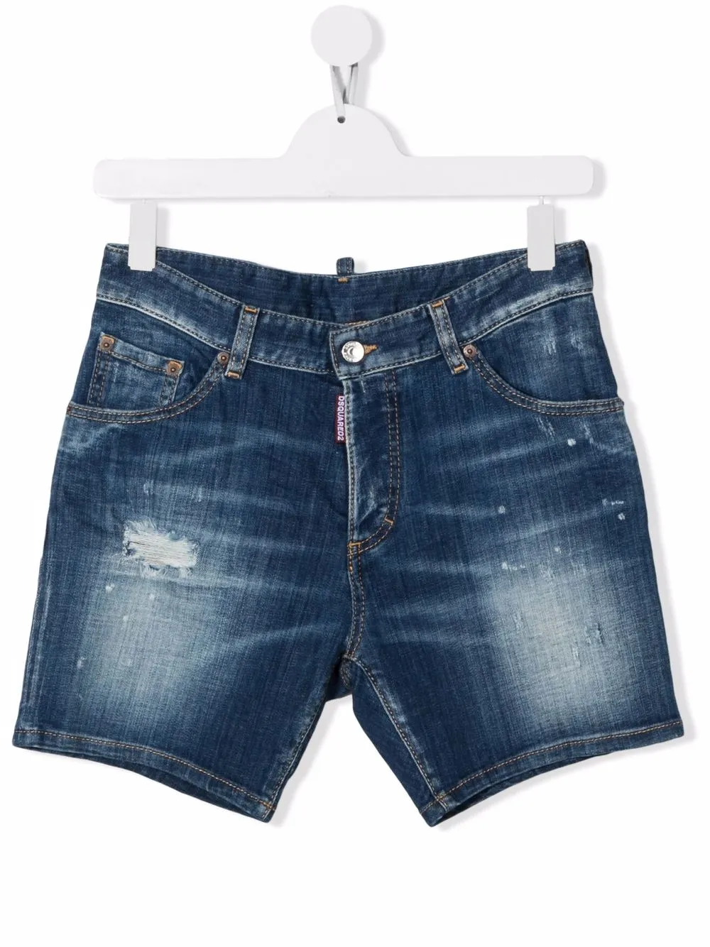 

Dsquared2 Kids shorts de mezclilla con efecto degradado - Azul