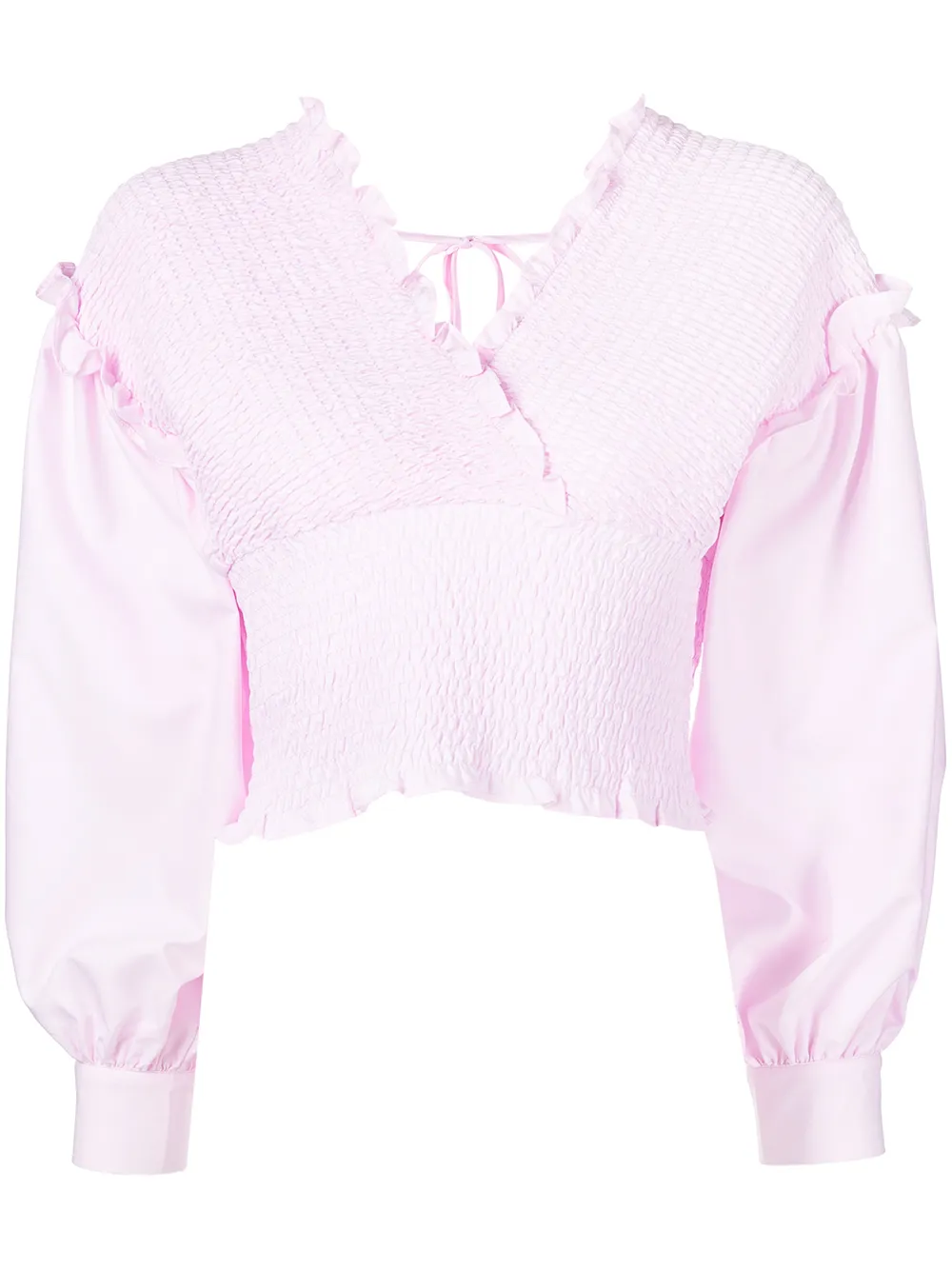 

b+ab blusa de tejido seersucker - Rosado