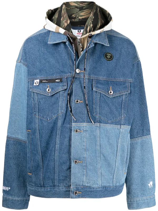 Acne Studios logo-patch Hooded Denim Jacket - Farfetch