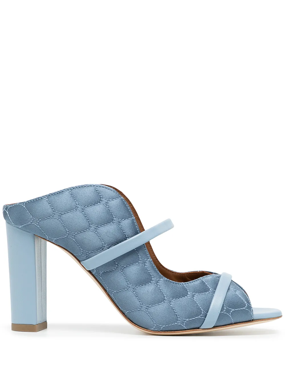 

Malone Souliers crocodile-embossed 80mm leather sandals - Blue