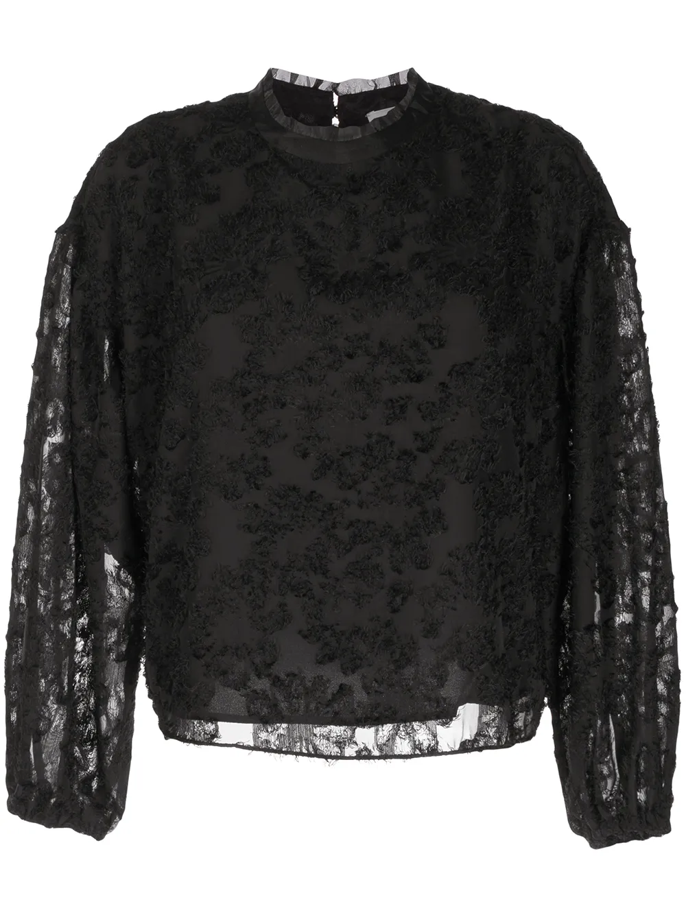 

b+ab textured-finish blouse - Black