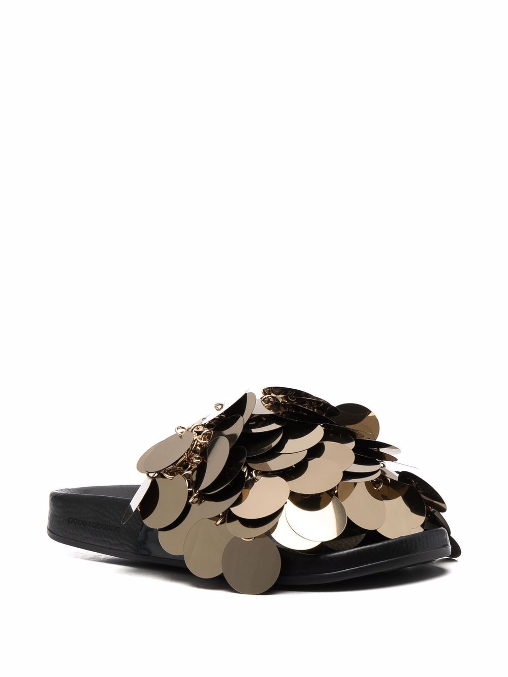 Paco Rabanne Verfraaide slippers - Zwart