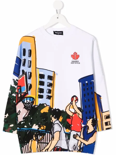 DSQUARED2 KIDS graphic-print sweatshirt dress