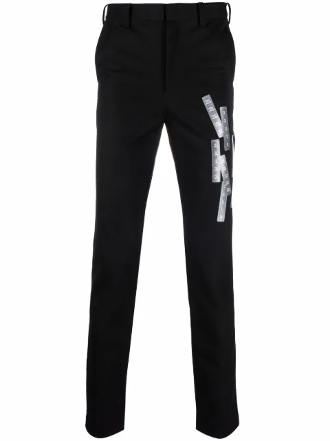 Doublet label-print straight-leg trousers