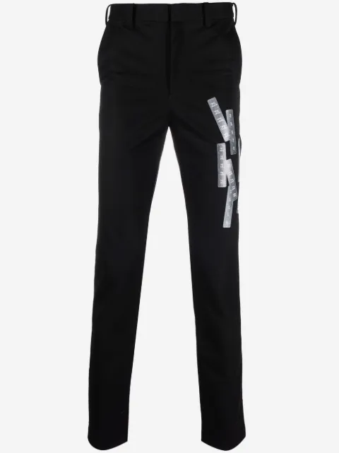 Doublet label-print straight-leg trousers