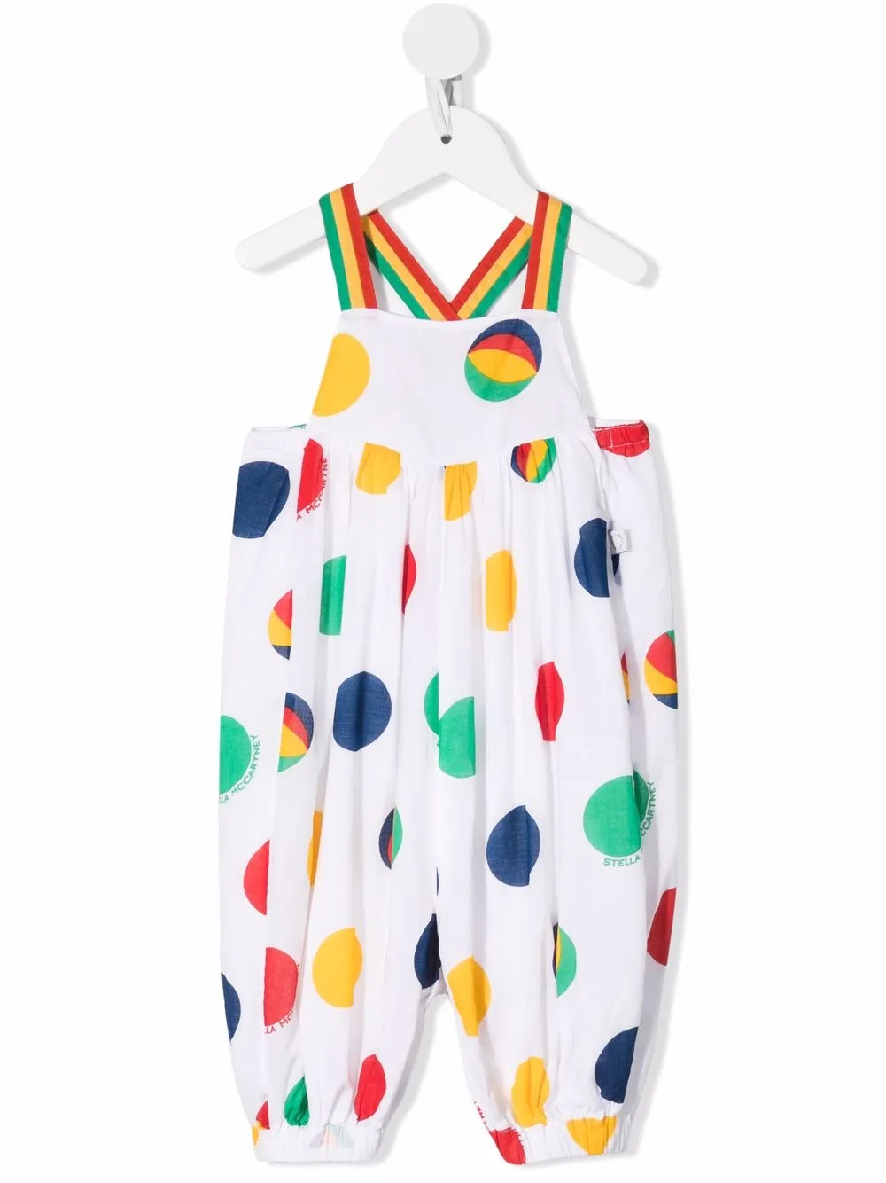 

Stella McCartney Kids polka-dot print dungarees - White