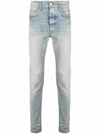AMIRI ストーンウォッシュ スキニージーンズ | ブルー | FARFETCH JP