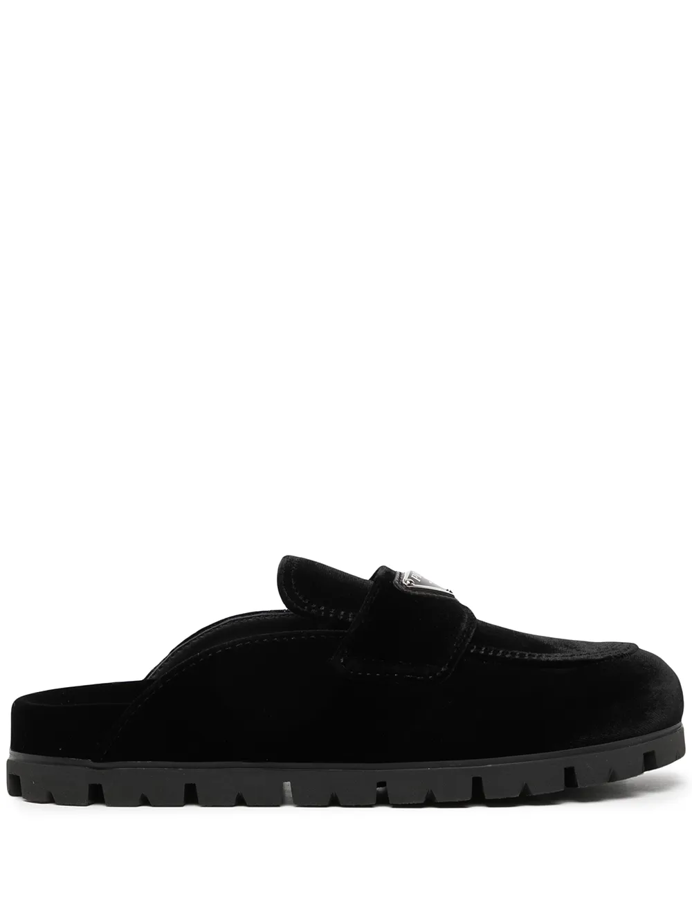 

Prada mules planos - Negro