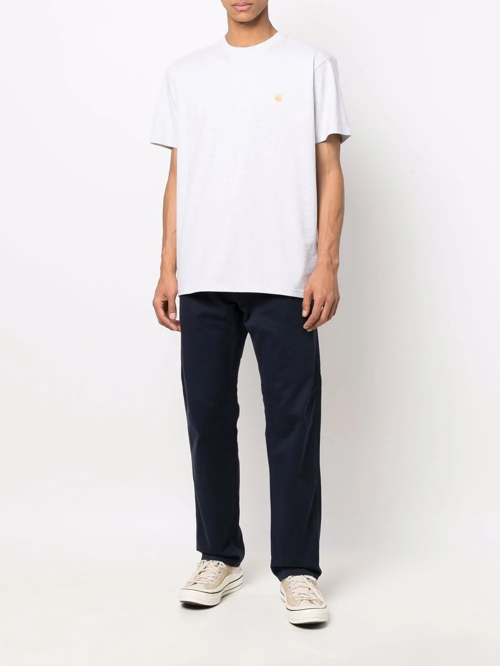 Carhartt WIP T-shirt met geborduurd logo - Grijs