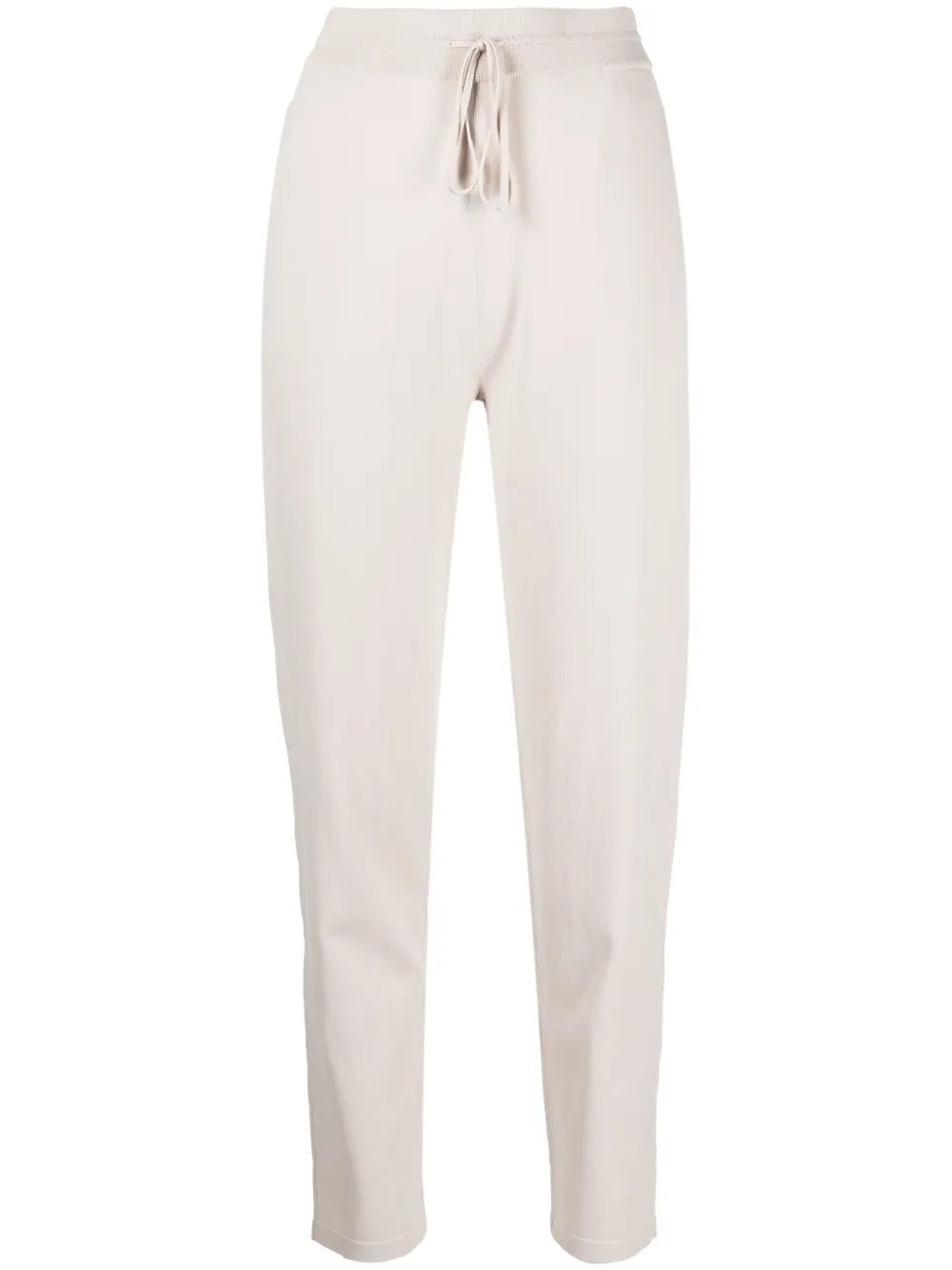 

12 STOREEZ knitted drawstring tapered trousers - Neutrals