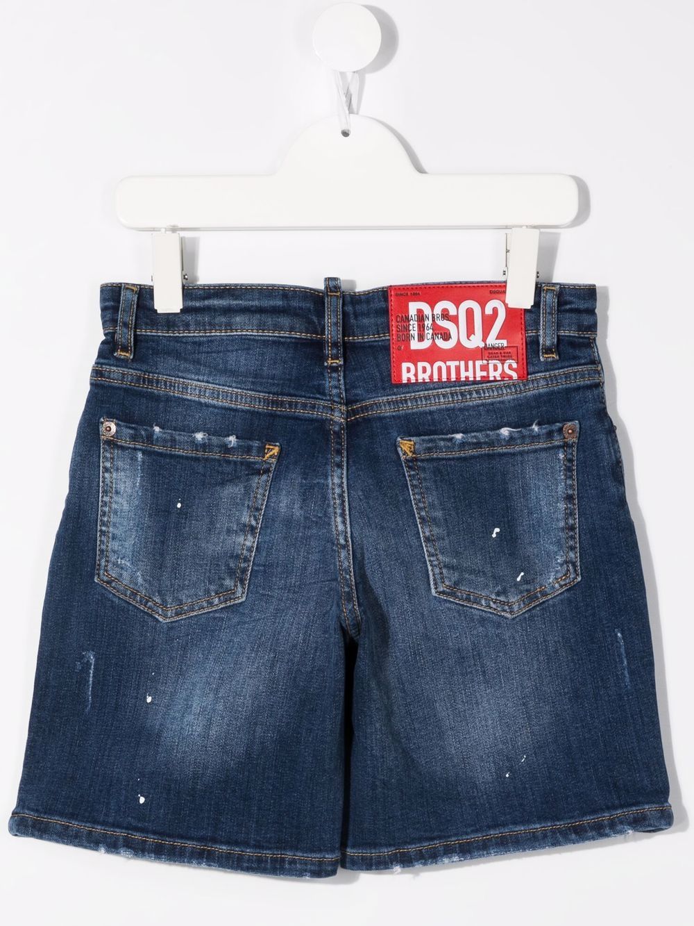 Dsquared2 Kids Gerafelde spijkershorts - Blauw