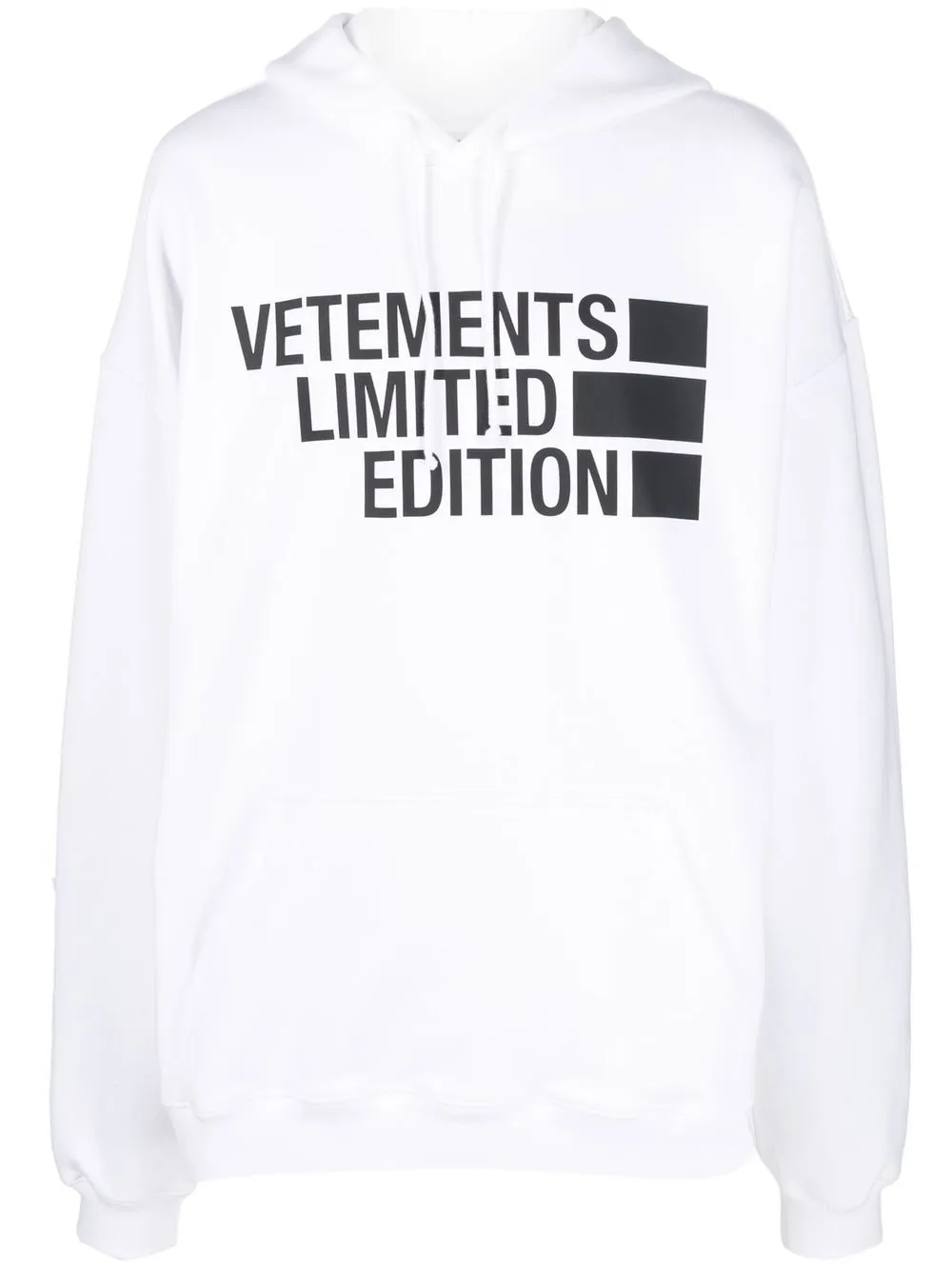 

VETEMENTS hoodie oversize con logo estampado - Blanco