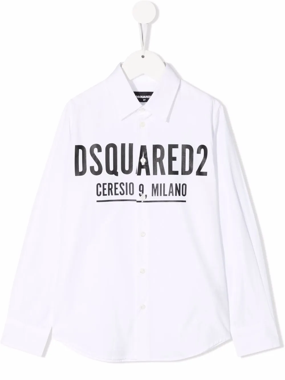 

Dsquared2 Kids camisa con logo estampado - Blanco