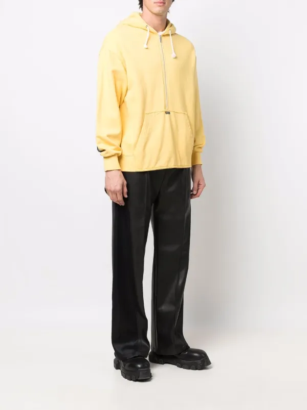 Checkered hoodie yellow on sale