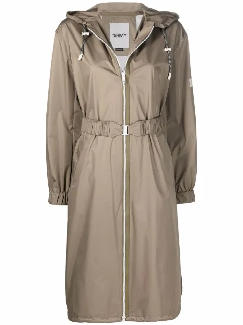 Yves Salomon belted-waist parka coat