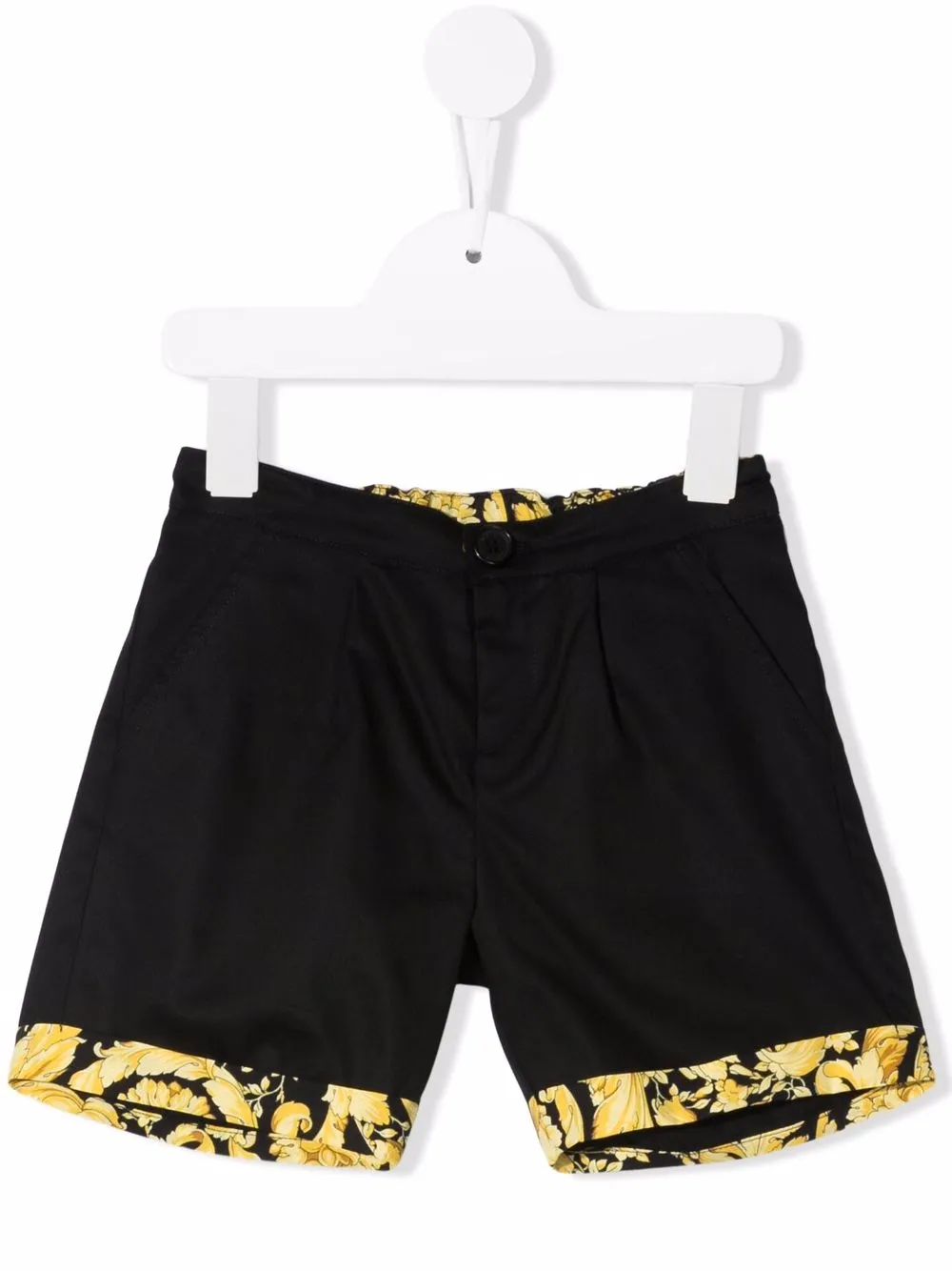 

Versace Kids shorts chinos con estampado Barocco - Negro