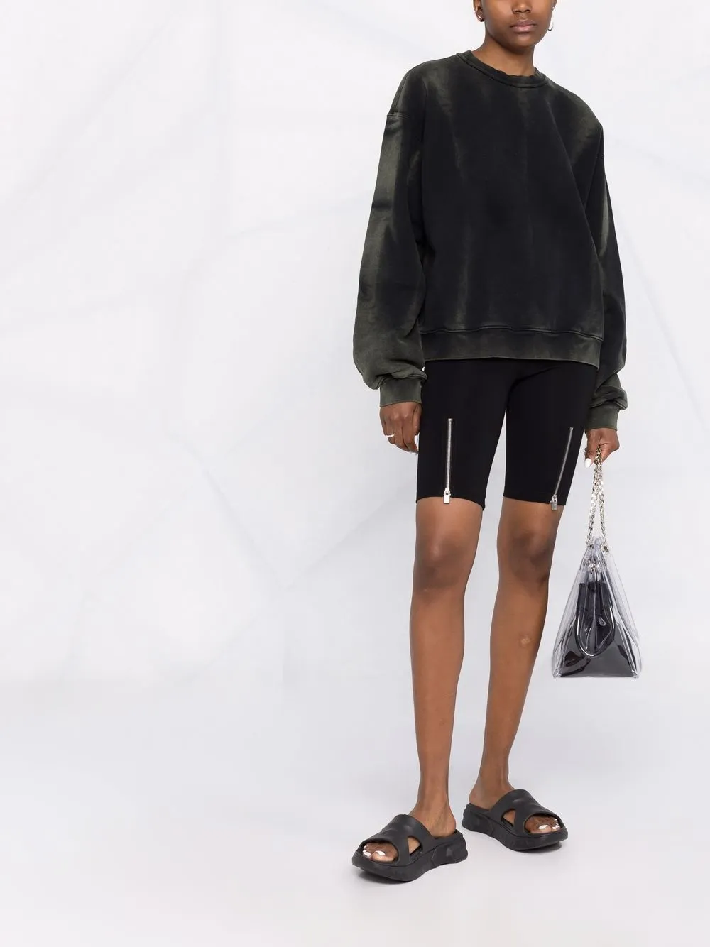 Alexander Wang Sweater met tie-dye print - Zwart