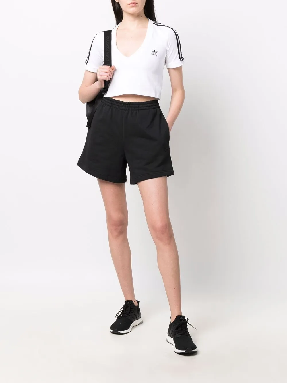 Adidas V-neck Cropped T-shirt - Farfetch