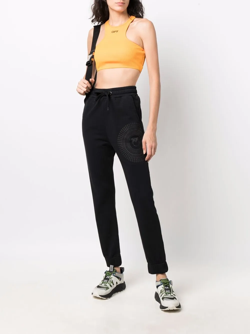 фото Pinko спортивные брюки с принтом love birds