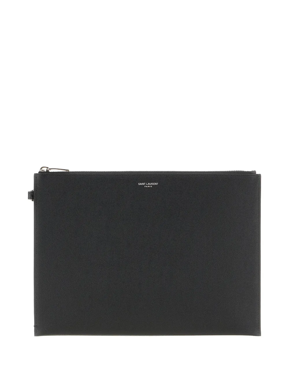 Saint Laurent logo zipped clutch | Black | Image 1