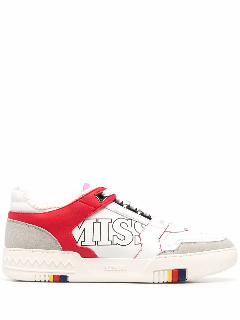 

Missoni tenis bajos con panel del logo - Blanco