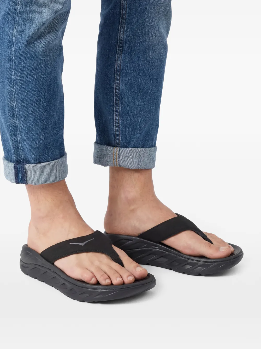  Hoka Flip Flops Mit Wedge Absatz   Schwarz 