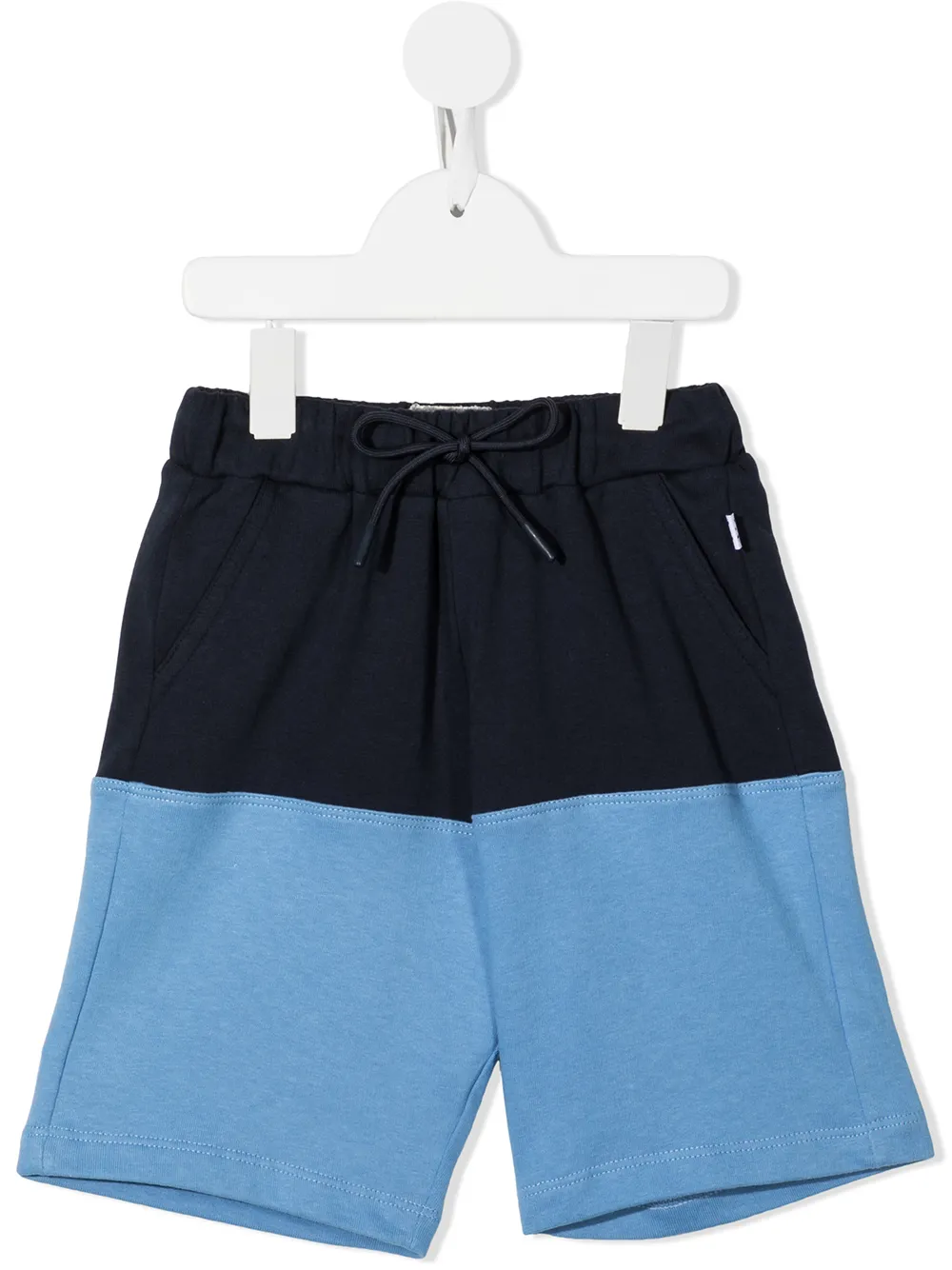 

Il Gufo shorts con diseño de dos tonos - Azul