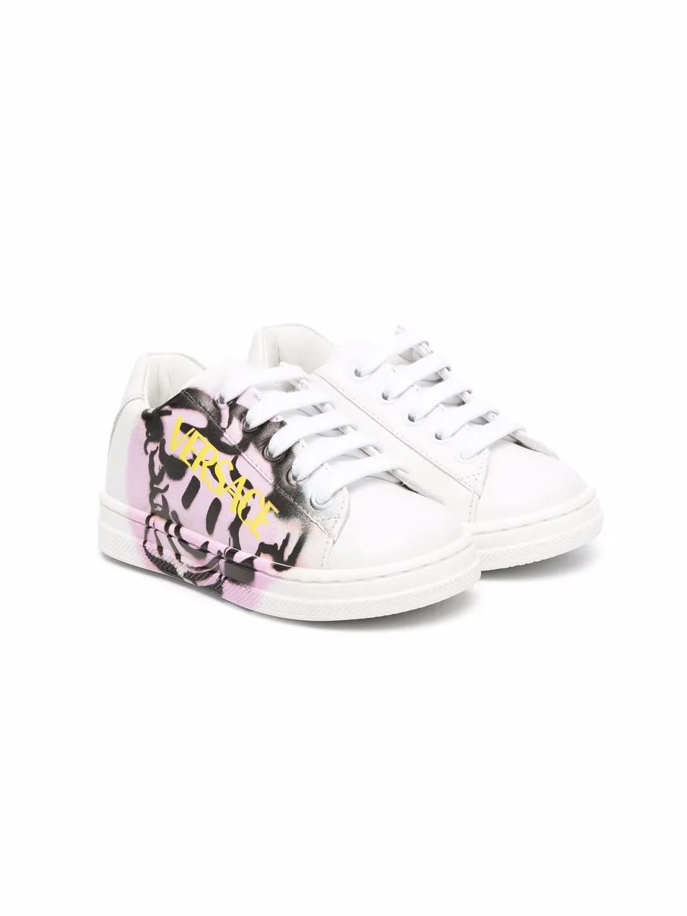 

Versace Kids tenis con estampado Medusa - Blanco