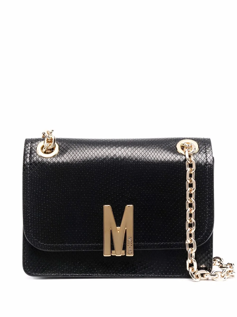 

Moschino bolsa de hombro con placa del logo - Negro