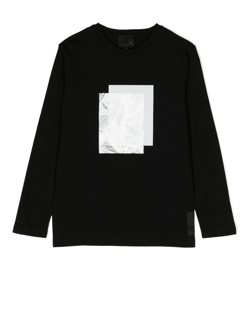 Il Gufo Kids' Abstract-print Long-sleeve T-shirt In Black