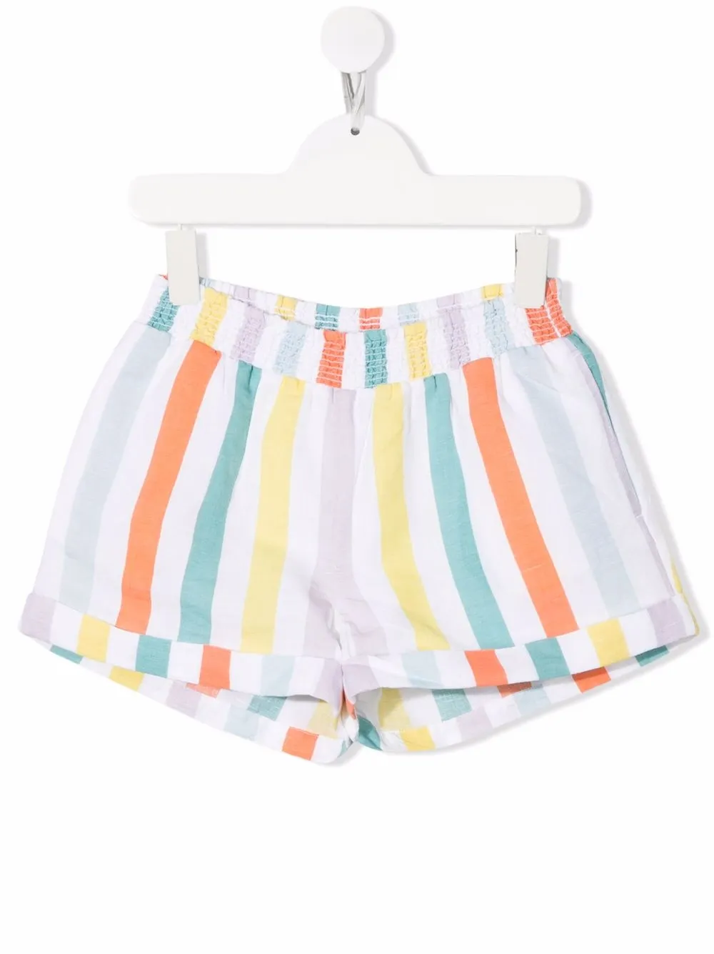 

Stella McCartney Kids shorts slip-on con rayas estampadas - Blanco