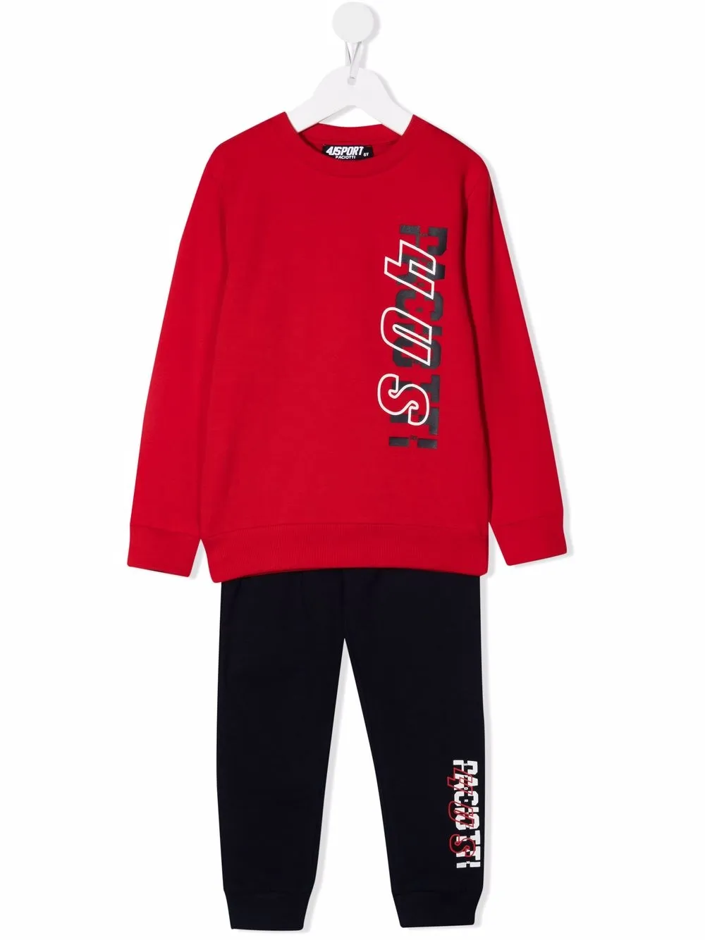

Cesare Paciotti 4Us Kids traje deportivo con logo estampado - Rojo