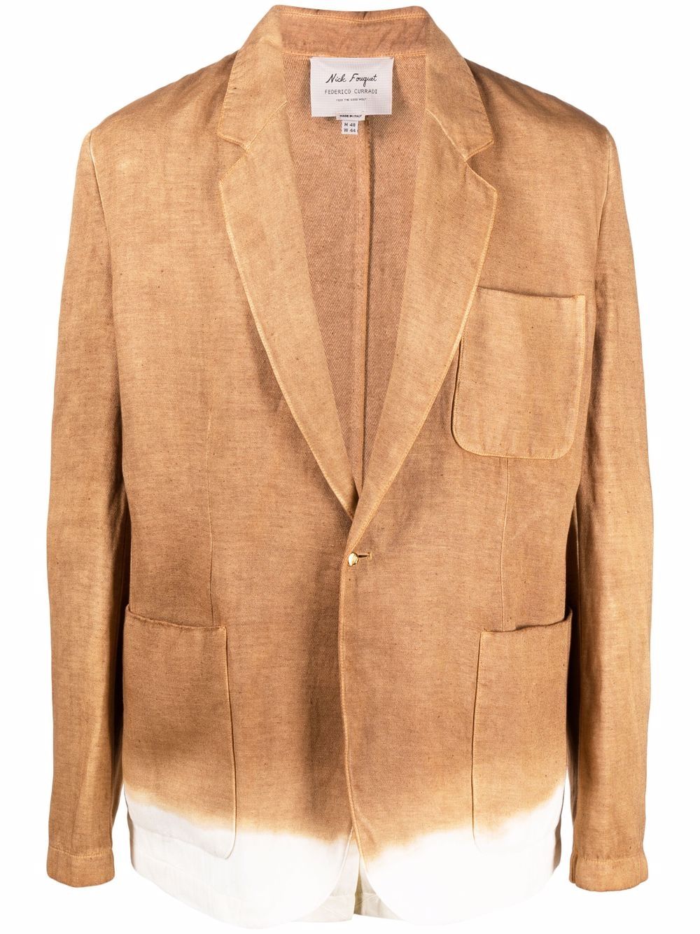 notched-lapels single-breasted blazer