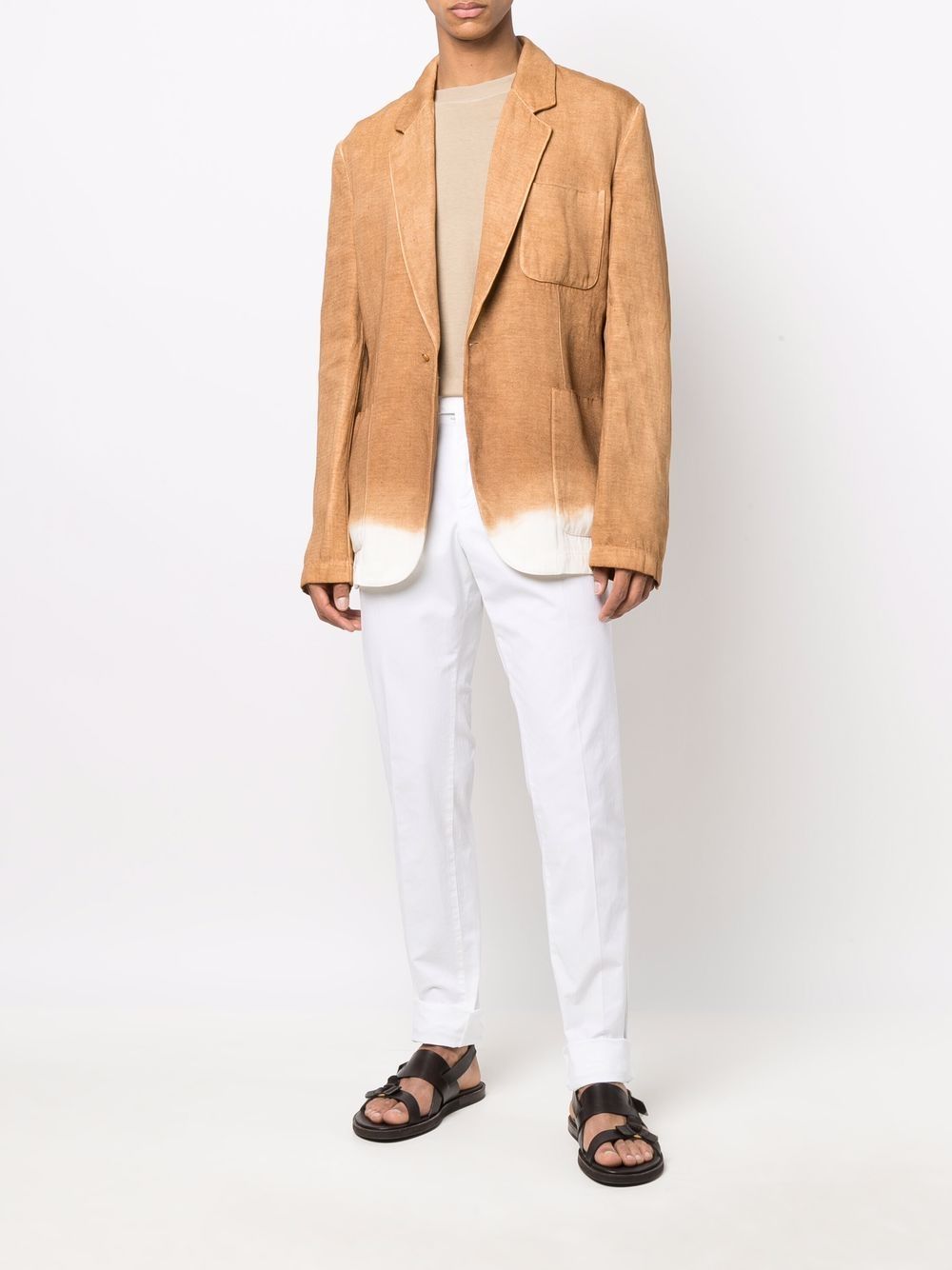 Federico Curradi Blazer met enkele rij knopen - Beige