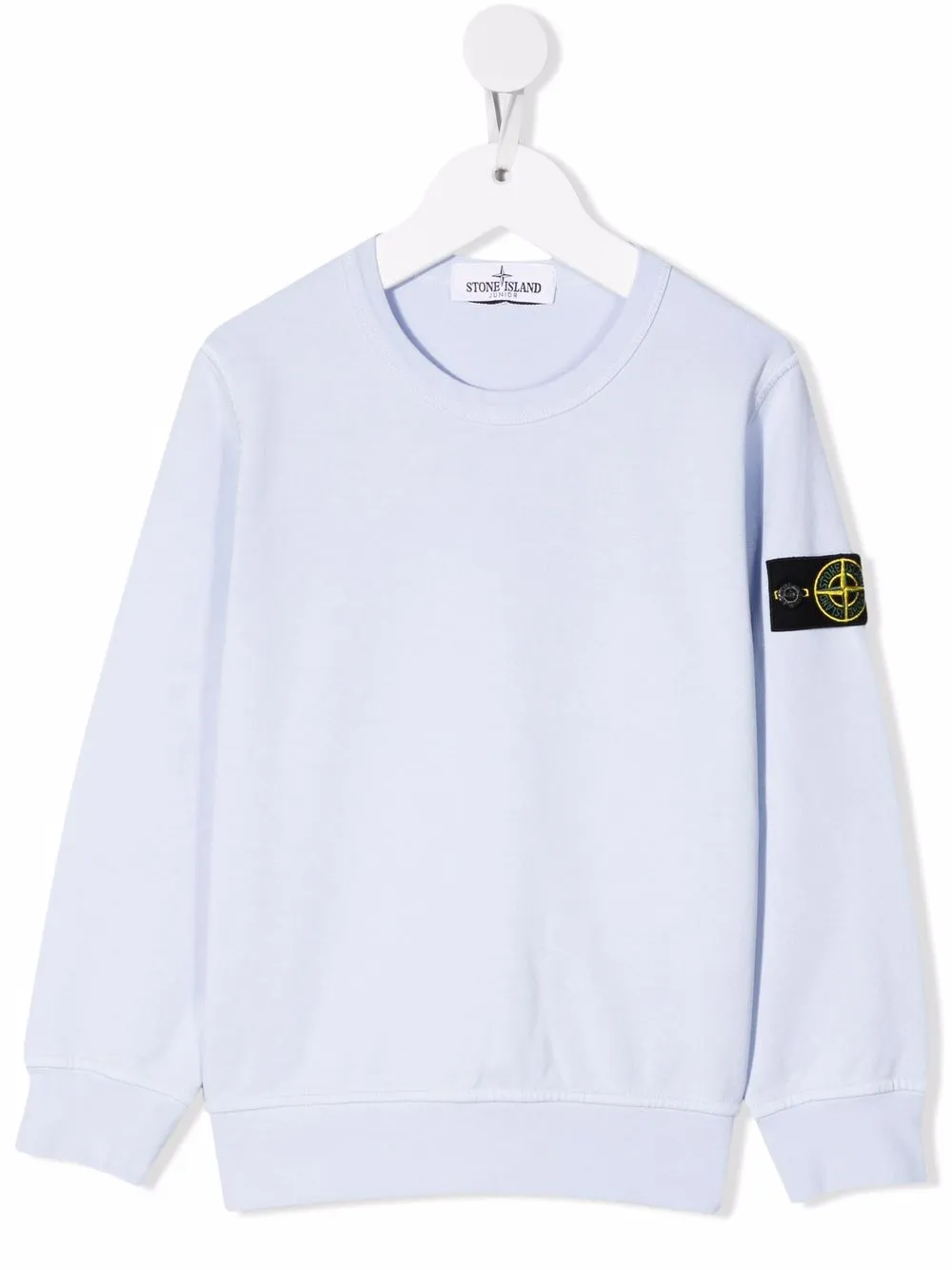 

Stone Island Junior suéter con parche del logo - Morado