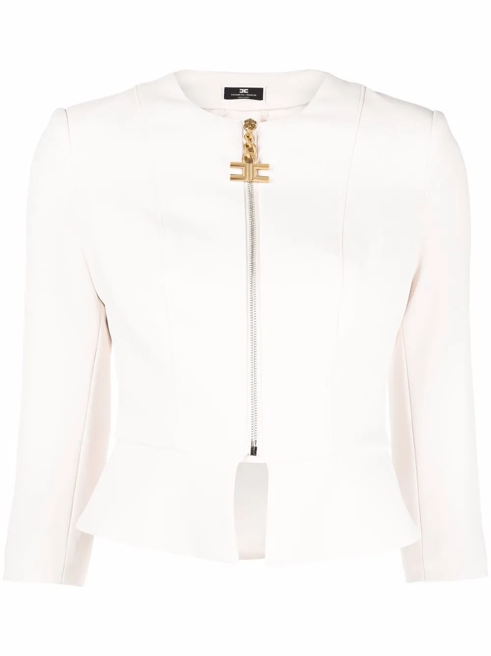 

Elisabetta Franchi zip-up corset-style jacket - Neutrals