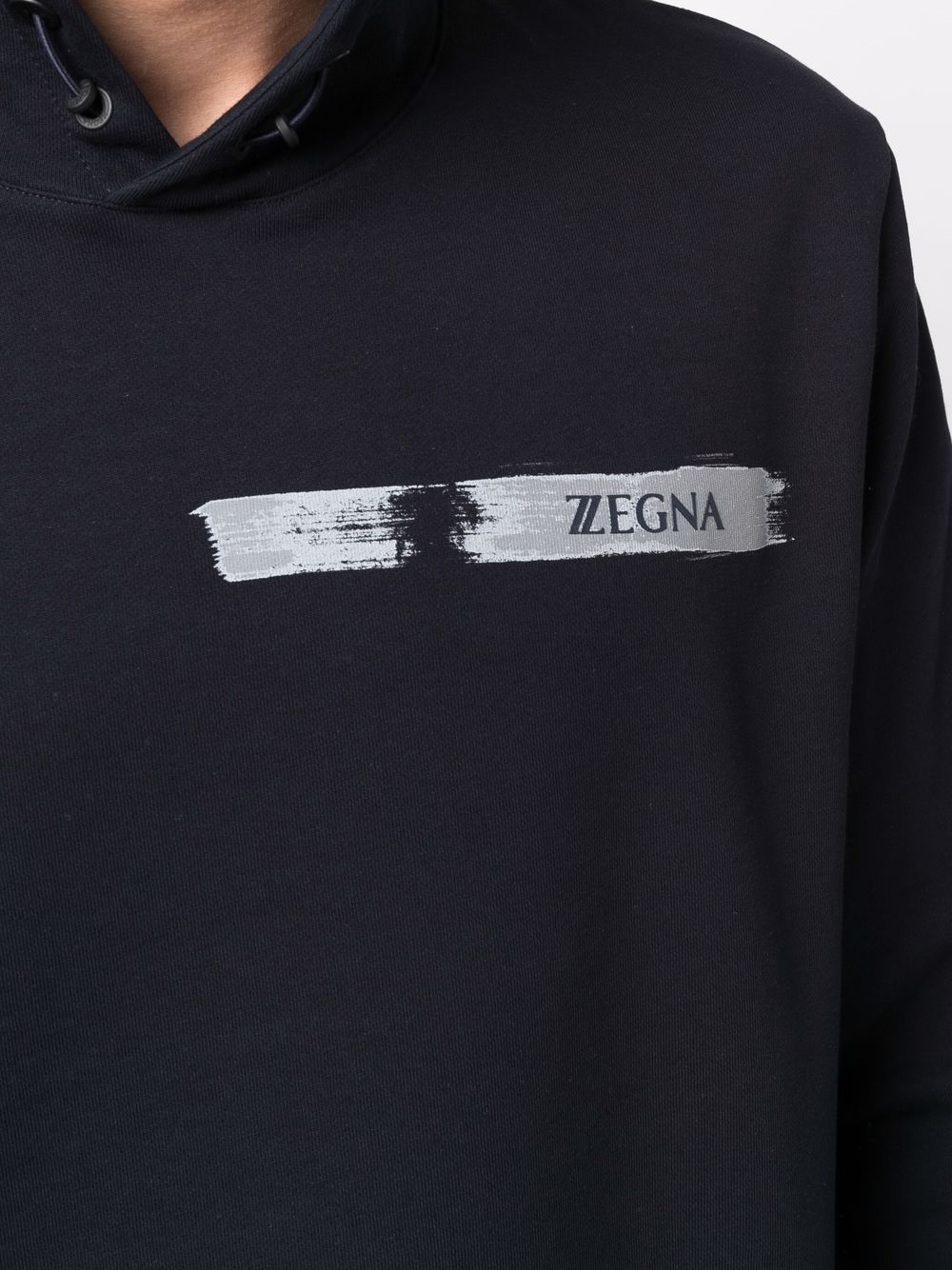 Zegna logo-print Cotton Hoodie - Farfetch