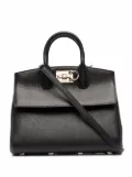 Ferragamo The Studio leather tote bag - Black