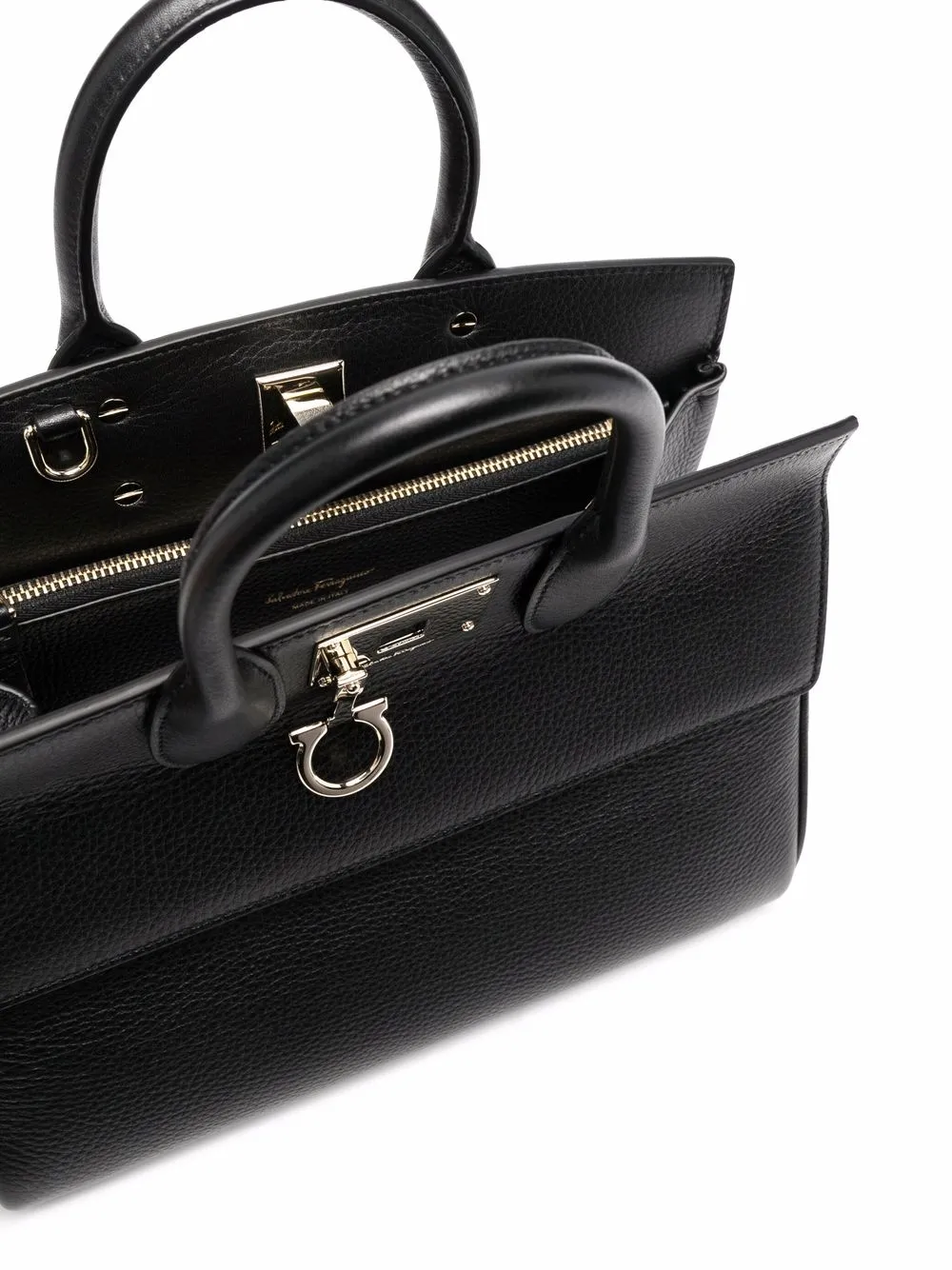 Ferragamo Studio レザーハンドバッグ S | ブラック | FARFETCH JP